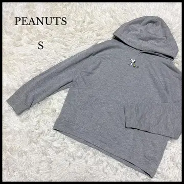 새상품급 [ PEANUTS ] 피넛 풀오버 후드티 S 그레이 원포인트