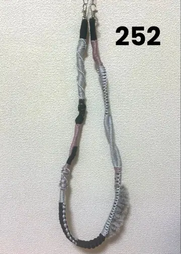 [경량 약 89g] 하나뿐인 나일론 코드 숄더 스트랩 / 그레이 & 핑크