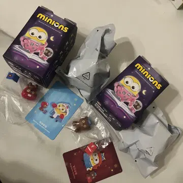 미니언즈 피규어 2체 세트 카드 포함