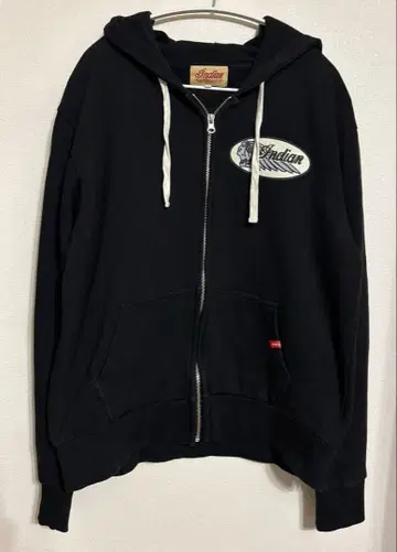 Indian Motorcycle 집업 후드티 블랙 XL