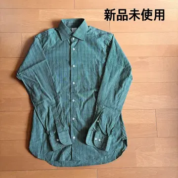 미사용 새상품 아자부 테일러 드레스 셔츠 38 그린 azabutailor