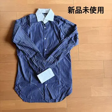 미사용 새상품 아자부 테일러 드레스셔츠 클레릭 더블 커프스 36