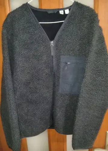 구형 택 유니클로 U 보아 플리스 가디건 네이비 사이즈 M