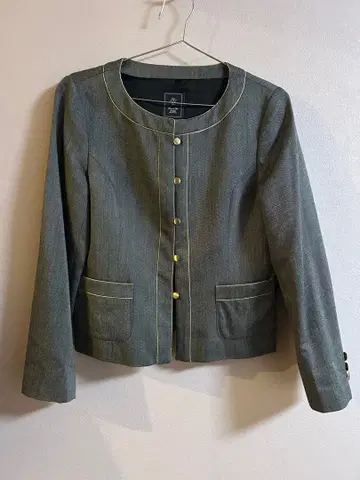 Noble 노카라 자켓 그레이