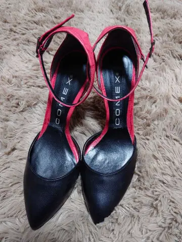 COMEX 블랙 핑크 하이힐 23cm