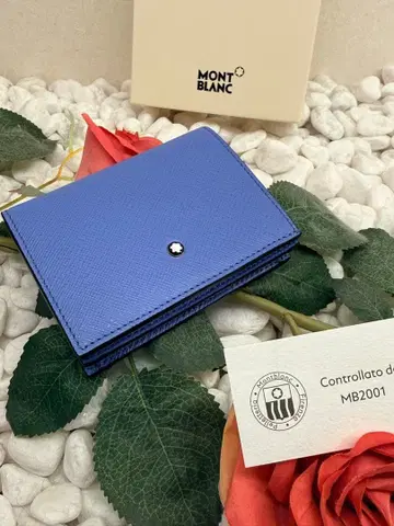 MONT BLANC 사르토리알 접이식 지갑 nano 파랑