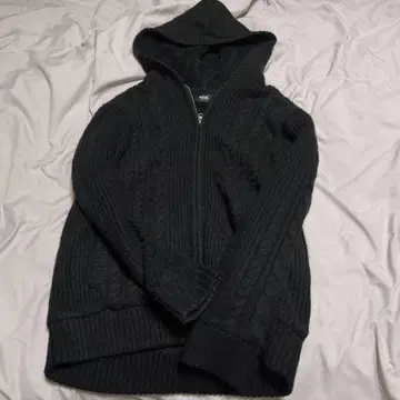 AZUL by MOUSSY 후드 부착 니트 자켓 L 사이즈 블랙