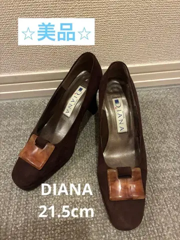 [새상품급] DIANA 펌프스 마블 체인 사이즈 21.5cm 블랙