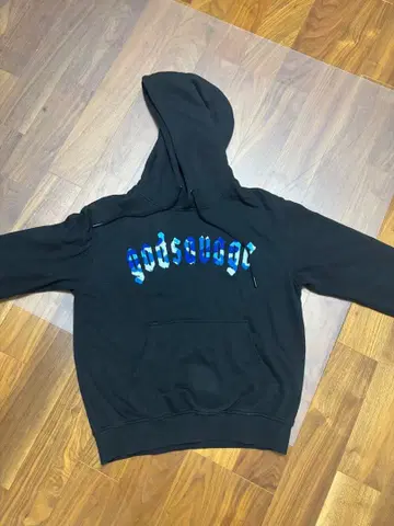 godsavage 블랙 후드 부착 후드티 M