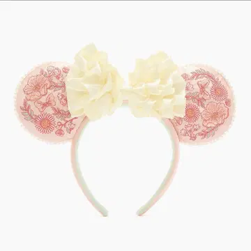 미키 꽃무늬 머리띠