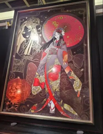 토미에 이토 준지 산리오 캐릭터즈 아트 포스터 기모노