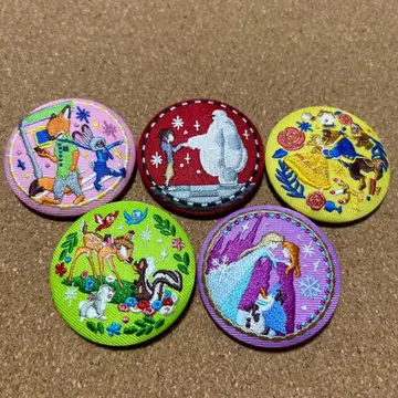 자수 캔뱃지 디즈니 5세트