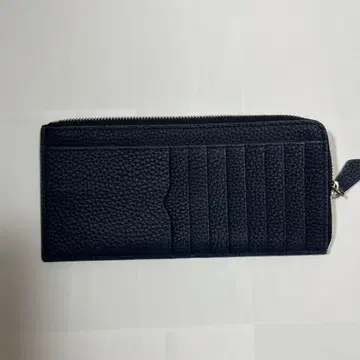 네이비 가죽 장지갑 지퍼식