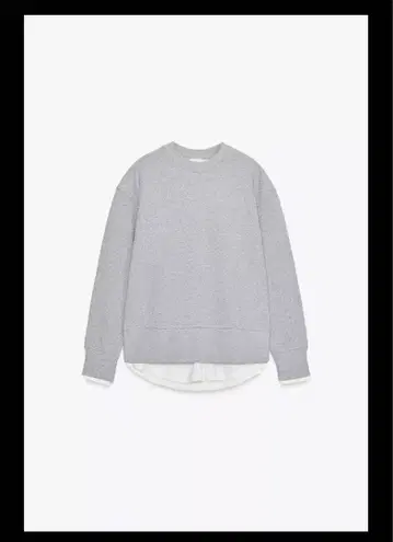 자라 콤비네이션 스웨트 셔츠