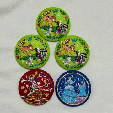 Disney Characters 자수 캔뱃지 비스킷 2