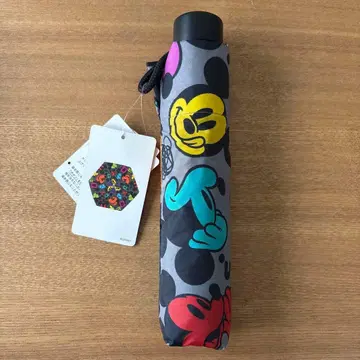 미사용 택 포함 디즈니 리조트 미키 올 패턴 접이식 우산