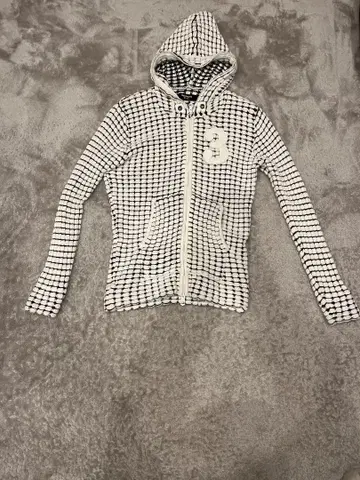 1PIU1UGUALE3 체크 무늬 후드티