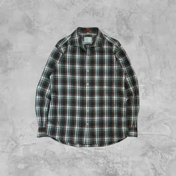 [ 새상품급 ] 23구 HOMME 체크 무늬 긴팔 셔츠 면 100% 48