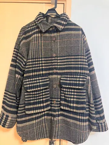 체크 무늬 자켓과 코듀로이 스커트 세트