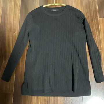 lelill 블랙 리브 긴팔 니트