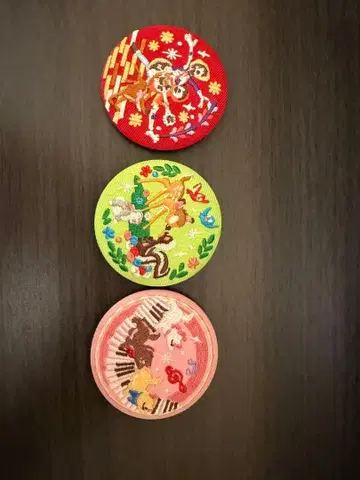 Disney Characters 자수 캔뱃지 비스킷 2