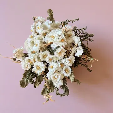 PINK HOUSE 핑크하우스 플라워 코사지 화이트 부케