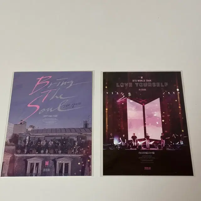 방탄 영화 특전 엽서 굿즈