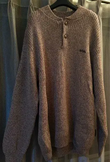 US BOARDER 버튼 니트 스웨터 브라운