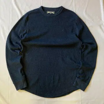 00s 아메리칸 이글 서멀 롱 T 와플 원단 네이비 그런지