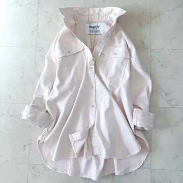 컨디션 최상 헬시 데님 Almond 오버사이즈 셔츠 빅 데님 셔츠