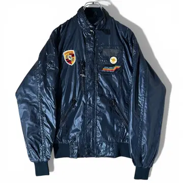 초레어! 80s Style Auto 포르쉐 레이싱 자켓 블랙 S