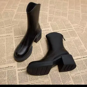 블랙 숏부츠 24.5 미사용 새상품