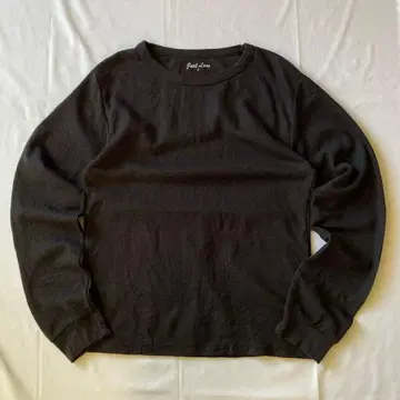 00s 써멀 롱T 와플 원단 블랙 컬러 그런지 Y2K 구제 의류