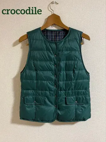 크로커다일 리버서블 다운 베스트 M 사이즈 페더