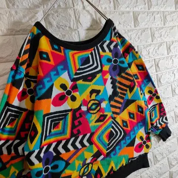 [ 사이키 컬러풀 단장 ] 트레이닝복 기하학 패턴 M~L 상당 멀티 컬러