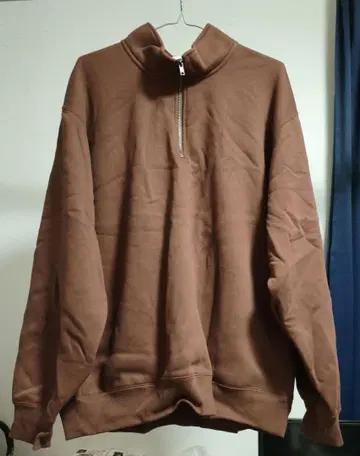 [ GU ] 브라운 하프 지퍼 트레이닝복 XL