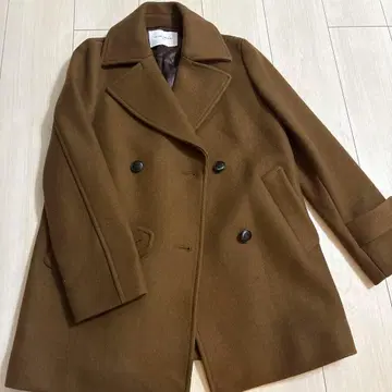 UNITED ARROWS 브라운 더블 브레스트 코트 38