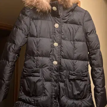 퍼가 달린 후드 롱 다운 자켓