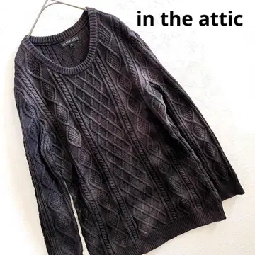 [ 새상품급 ] 케이블 짜임 풀오버 니트 그라데이션 블랙 M