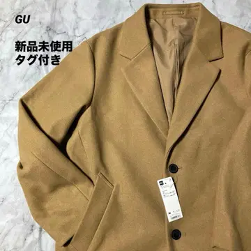 [ 미사용 새상품 ] GU 지유 코지 멜톤 체스터 코트 카키 택 포함