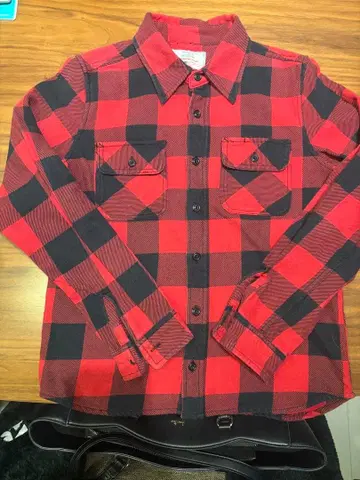 AVILEX 버팔로 체크 플란넬 셔츠