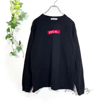 MILKFED. 밀크페도 긴팔 티셔츠 롱티 박스로고 블랙