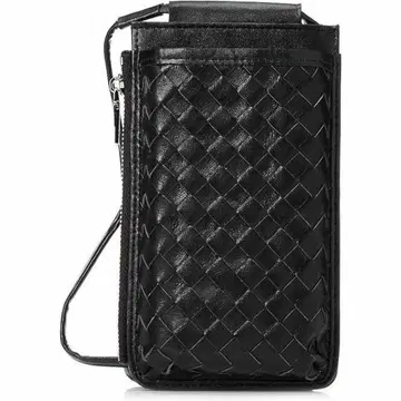 뱅퀴시 넥 파우치 VNQ-712070 블랙 라무 가죽