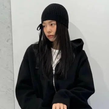 네코사마 블랙 비니&가디건