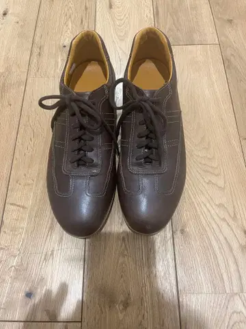 이탈리아제 천연 가죽 가죽 신발 크레이프솔 브라운