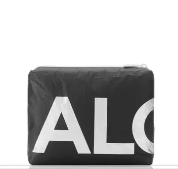 알로하 컬렉션 S 파우치 모노크롬 실버 리버서블