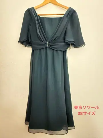 새상품 다크 그린 도쿄 소와르 드레스 38사이즈