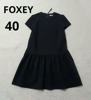 새상품급 폭시 로우웨스트 개더 드레스 원피스 다크 네이비 미드나잇 L