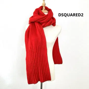 디스퀘어드 DSQUARED2 리브 롱 머플러 울 세탁 가능