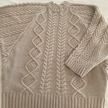 21AW 케이블 짜임 돌먼 니트 스웨터 두꺼운 원단 FREE 아크릴